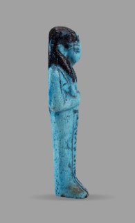 Queen Maatkare's shabti, Divine Wife of Amun, cartouches, hieroglyphs, uraeus iconographic,
