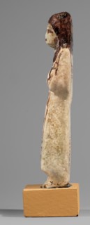 Ushabti of Mrs. As, hieroglyphs, As ca. 1295–1069 BC, usekh necklace, hoes, wigs, grave goods,