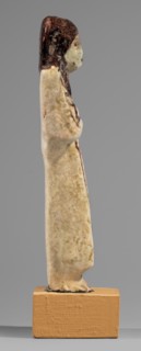 Ushabti of Mrs. As, hieroglyphs, As ca. 1295–1069 BC. Figurine in living costume, loincloth
