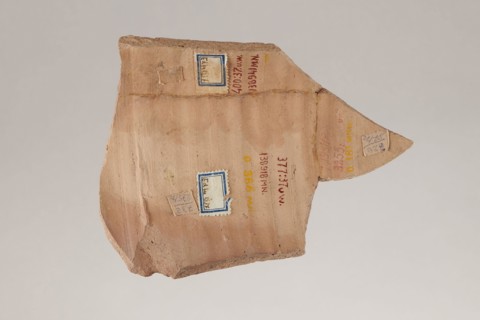 Greek ostraka – two tax receipts, taxes, receipts. Fragment of a clay vessel with two tax receipts
