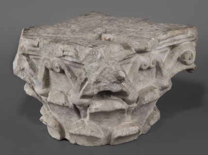 Corinthian capital, Restitution Lubusz Region. Roman architecture; acanthus leaves ornament.