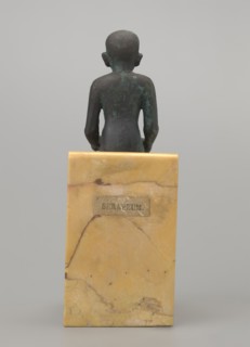 Figurine of Imhotep, Imhotep ca. 2667–2648 BC; papyri; Egyptian deities; male figurines. Figurine