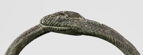 Snake bracelet, snakes, bracelets, 1st century BC, Italy, jewelry; height 2.3 cm, width 9.7 cm,
