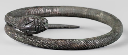 Snake bracelet, snakes, bracelets, 1st century BC, Italy, jewelry; height 2.3 cm, width 9.7 cm,