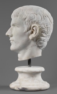 Portrait of Drusus the Younger, unknown Roman workshop, male portraits, Roman sculpture, male head,