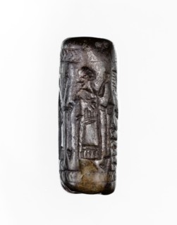 Cylinder seal, unknown Neo-Assyrian workshop. Seal in the so-called linear style with a