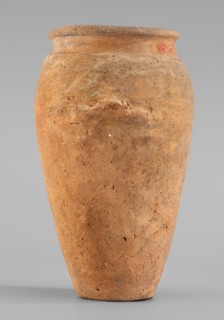 Vessel with wavy handles. Egyptian ceramic vessel for oils and ointments, c. 3500–3050 BC,