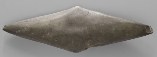 Rhomboid palette. Palette in the shape of an elongated rhombus; possible whetstone.