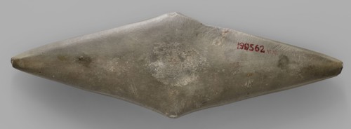 Rhomboid palette. Palette in the shape of an elongated rhombus; whetstone? Ceremonial/cosmetic