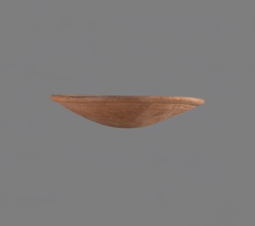 Bowl, Low bowl with a rounded bottom and a widening rounded rim. Nile clay, fine-grained,