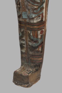Mummy of Panepi in a cartonnage, doorkeeper of the temple of Amun Panepi, Panepi ca. 945–715 BC.