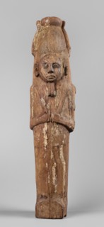 Papyrus container - figure of the god Ptah-Sokar-Osiris; atef crowns; Ptah-Sokar-Osiris mythology;