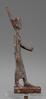 Figurine of the goddess Neith. The goddess Neith is depicted in a striding position, with her right