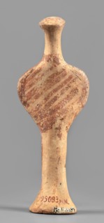 Female idol, unknown Mycenaean workshop. Votive female figurine in the shape of the letter phi: