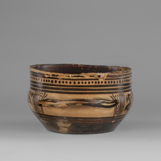 Skyphos mug with depictions of ducks. Late Geometric period, ca. 725–700 BC. Attributed to Attica.