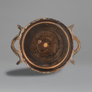 Skyphos mug with depictions of ducks, Late Geometric period, ca. 725–700 BC. Skyphos with a