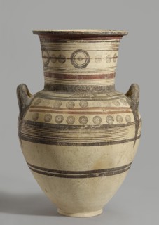 Amphora, unknown Cypriot workshop, Scen.Gal.Klass., Cyprus - partage. Geometric motifs, Cypriot