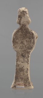 Terracotta figurine of a woman, unknown Boeotian workshop. Female terracotta, mold-pressed figurine