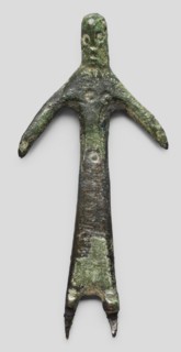 Votive figurine of a woman, votive offering, bronze, female figurine, 1st half of the 6th century