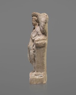 Terracotta figurine of Eros with a goose. Terracotta. Eros mythology, Greek mythology, figurines