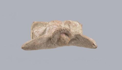 Terracotta figurine of Eros with a goose. Terracotta; figurine from a mold; 2nd half of the 1st