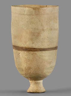 Cup, unknown Mitannian workshop, Mitannian pottery 15th–14th century BC, stemmed cup, Mitanni,