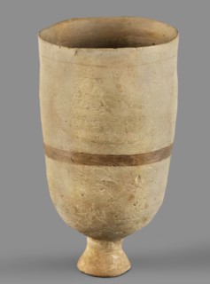 Cup, unknown Mitannian workshop, Mitannian pottery 15th–14th century BC, stemmed cup, material