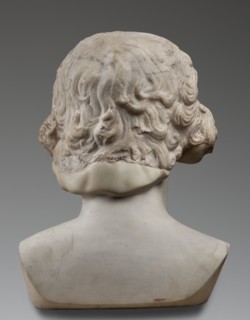 Portrait of Antinous, unknown Roman workshop; male portrait bust, Roman sculpture, 130–138 CE,