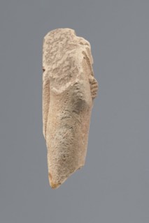 Ushabti - fragment, Mummy-shaped figurine; flat pillar on the back. Preserved central fragment from