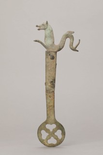Fragment of a grave brazier, 2nd half of the 5th century, Etruria; height 30.5 cm, width 11.5 cm,