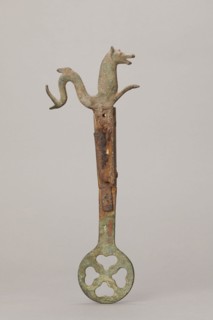 Fragment of a grave brasier, 2nd half of the 5th century, Etruria; height 30.5 cm, width 11.5 cm,