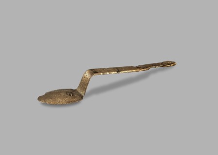 Medical tool fragment of strigil?, possibly by Antoni Madeyski 1862–1939, tool, height 12.8 cm, A