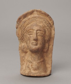 Votive head, 3rd–2nd century BC, Central Italy; sculpture; height 14.5 cm, width 9 cm, depth 8.5