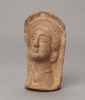 Votive head, 3rd–2nd century BC, Central Italy; sculpture; height 14.5 cm, width 9 cm, depth 8.5