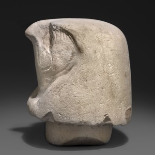 Canopic jar lid — falcon head; canopic jars; Sons of Horus mythology; falcon iconography; Egyptian
