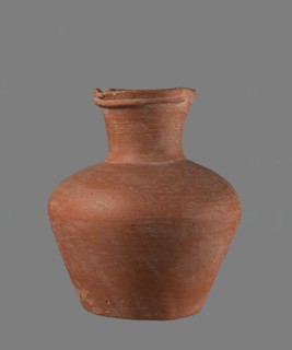 Jug. Jug with a biconical belly, widest at about half its height; broad, not very sloping