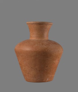 Jug, Egyptian pottery jug, cylindrical with flaring neck, clay, c. 2686–c. 2181 BC Old Kingdom,