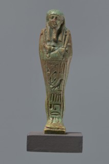 Ushabti Hora, Mummy-shaped figurine shabti, mummy-shaped figurine, standing on a base, back