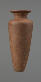 Vessel, Egyptian pottery, Type HS vessel of conical, slender shape, widest at about 3/4 of the