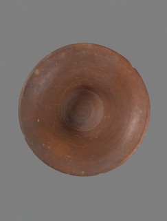 Bowl, Deep, cup-shaped bowl with a slightly convex bottom and sides arching upwards; straight,