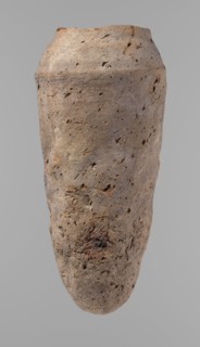 Vessel, Egyptian pottery/ceramic clay hand-made vessel, Old Kingdom c. 2686–c. 2181 BC, from Edfu;
