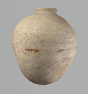 Vessel, Vessel of an ovoid, slightly downward-stretching shape, widest at about 2/3 of the height.
