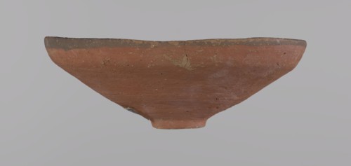 Bowl, Bowl with a conical shape and a ring-shaped foot. Straight rim, slightly flaring outward,