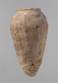 Vessel, Egyptian pottery, hand-made clay vessel; Old Kingdom, c. 2686–c. 2181 BC; from Edfu; vessel