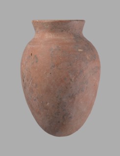 Vessel, Egyptian pottery vessel of clay, c. 2686–c. 2181 BC Old Kingdom?, from Edfu; height 16.5