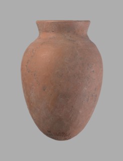 Vessel, Egyptian pottery vessel of clay, c. 2686–c. 2181 BC Old Kingdom?, from Edfu; height 16.5