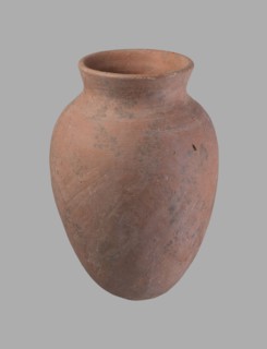 Vessel, Egyptian pottery vessel of clay, c. 2686–c. 2181 BC Old Kingdom?, from Edfu; height 16.5