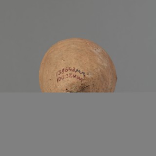 Vessel with hieratic inscription, Egyptian pottery ceramic conical vessel tapering towards the