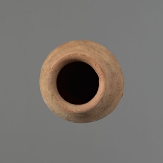 Vessel with hieratic inscription, Egyptian pottery ceramic conical vessel tapering toward a pointed