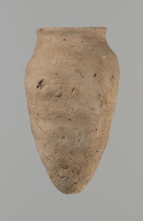 Vessel with hieratic inscription. Conical Nile-clay vessel NB2, Vienna System, handcrafted with